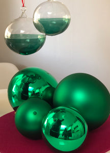 Weihnachtskugel Blubb halb und halb transparent/ grün - Muster Sale 🛍